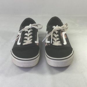 Vans Girls Lace Up Flower Design Sneakers